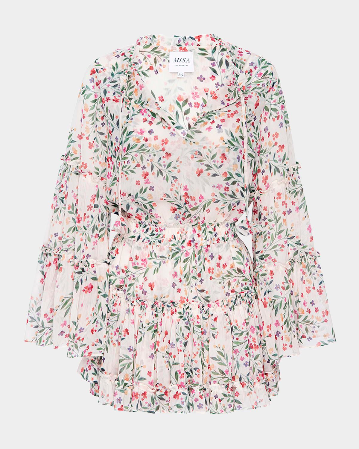 leeva chiffon mini dress