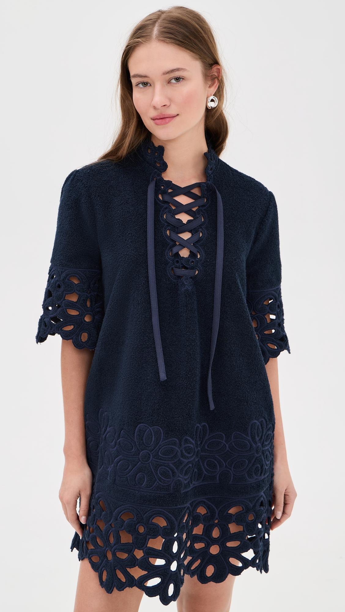 leila eyelet tunic dress