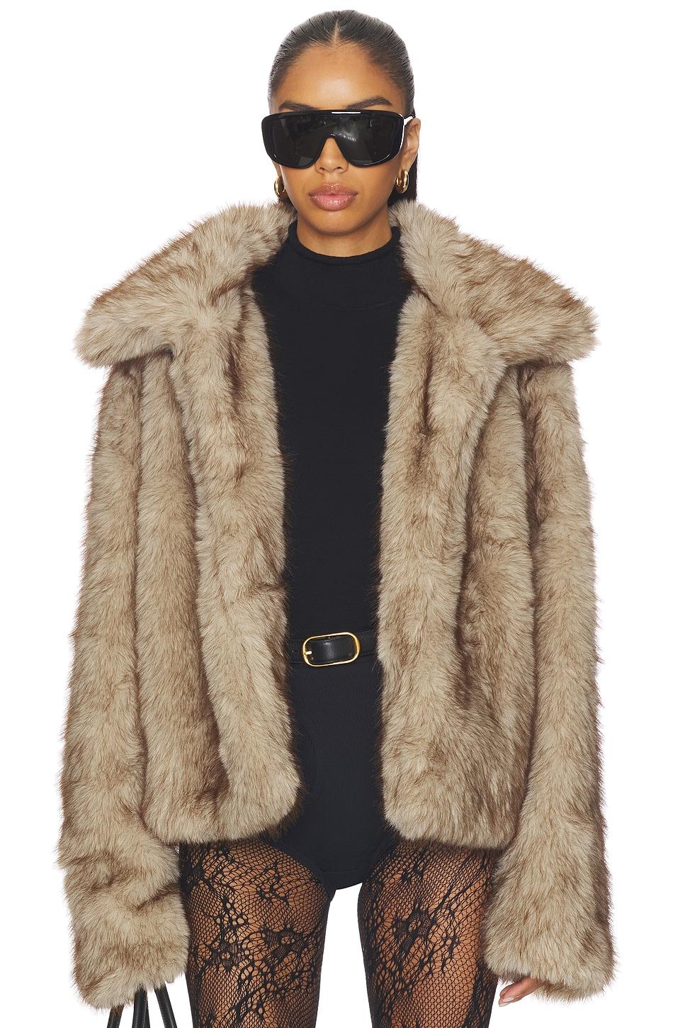 leila faux fur jacket