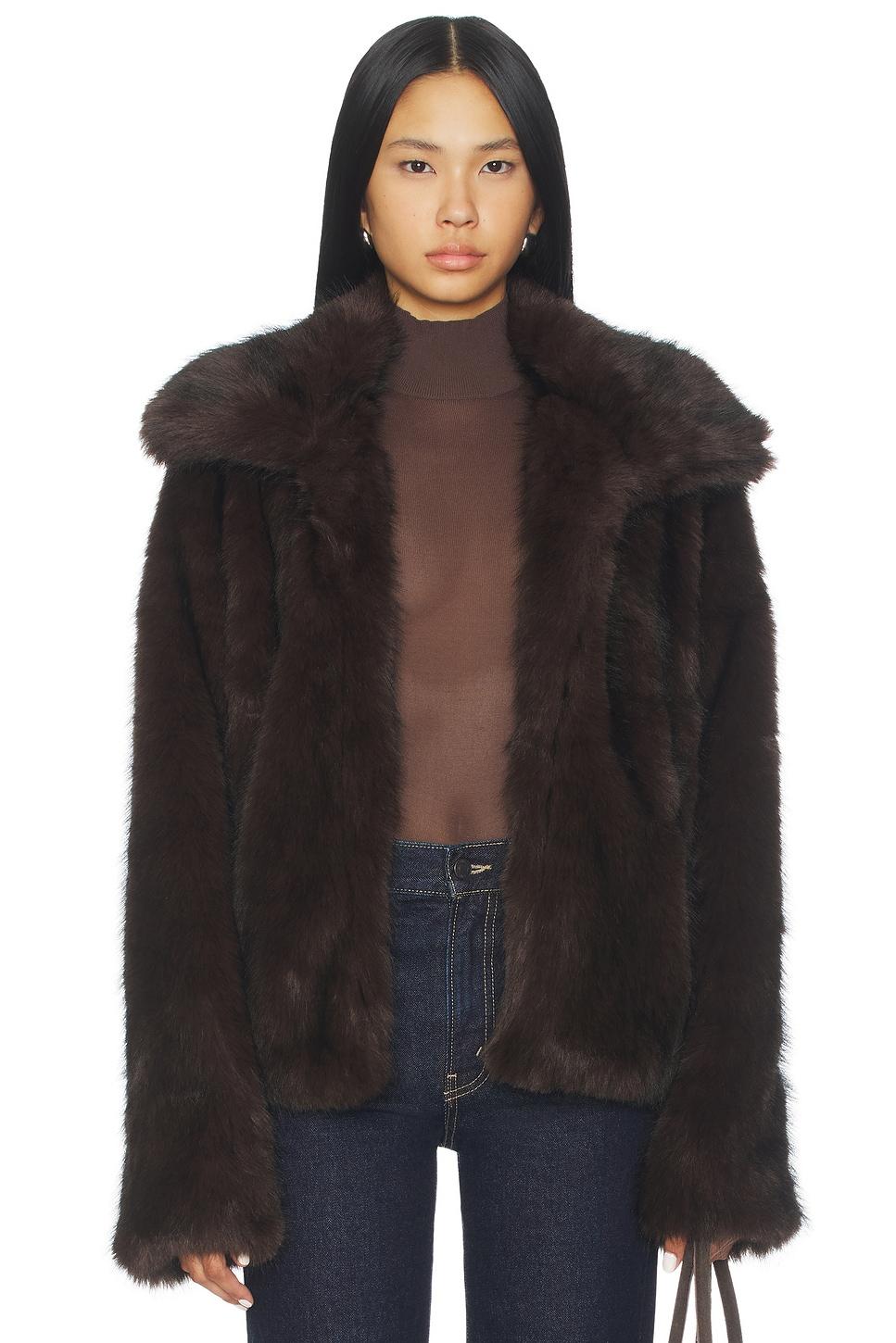 leila faux fur jacket