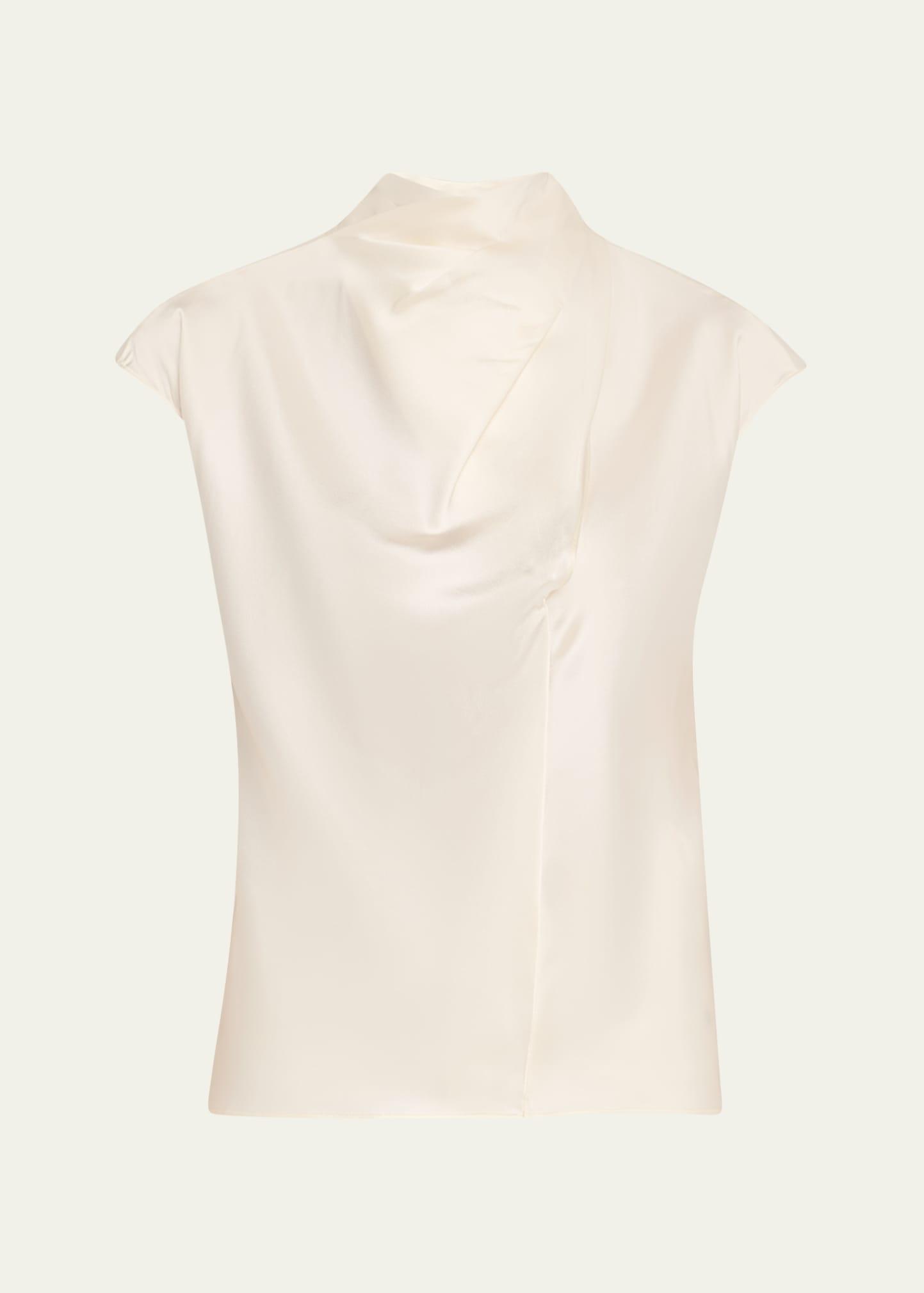 leilany draped silk top