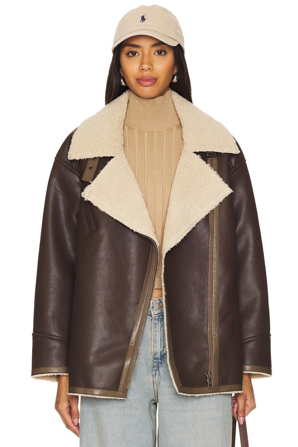 leith faux fur coat