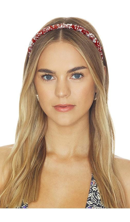 lele sadoughi jessie americana liberty headband in red.