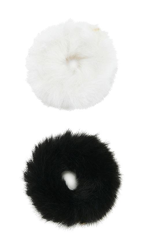 lele sadoughi mountain scrunchie set in multi.