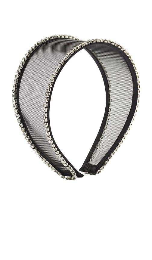lelet ny ella mesh crystal headband in black.