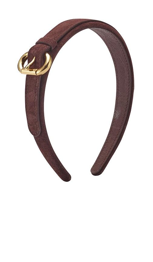 lelet ny emi suede headband in chocolate.