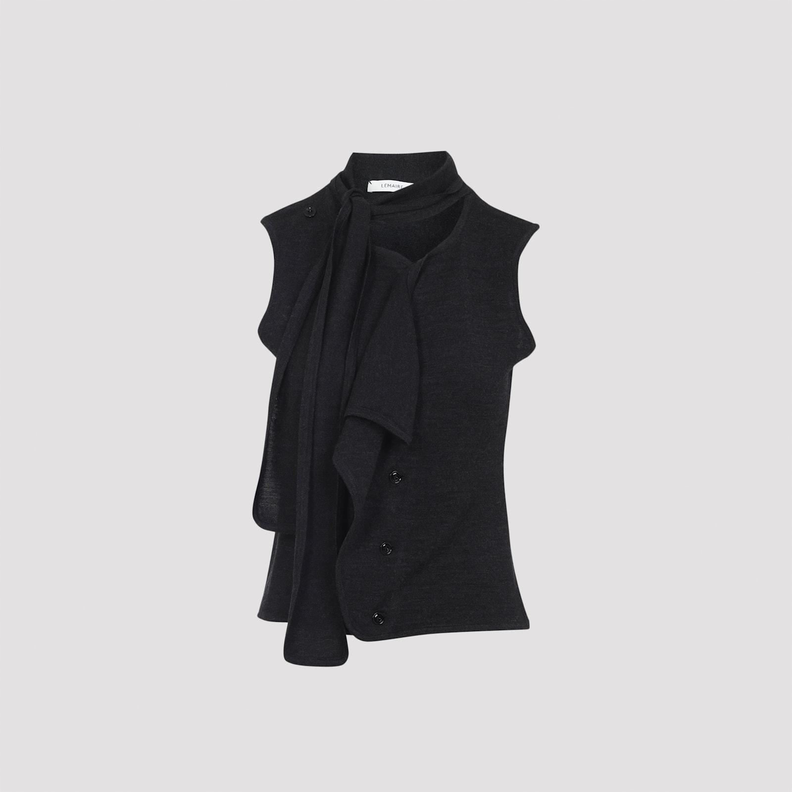 lemaire asymmetrical sleeveless cardigan