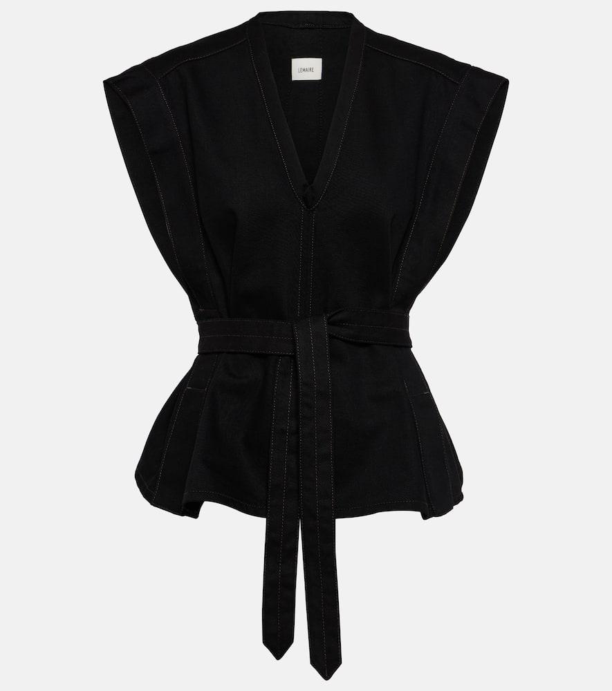 lemaire chasuble belted denim top