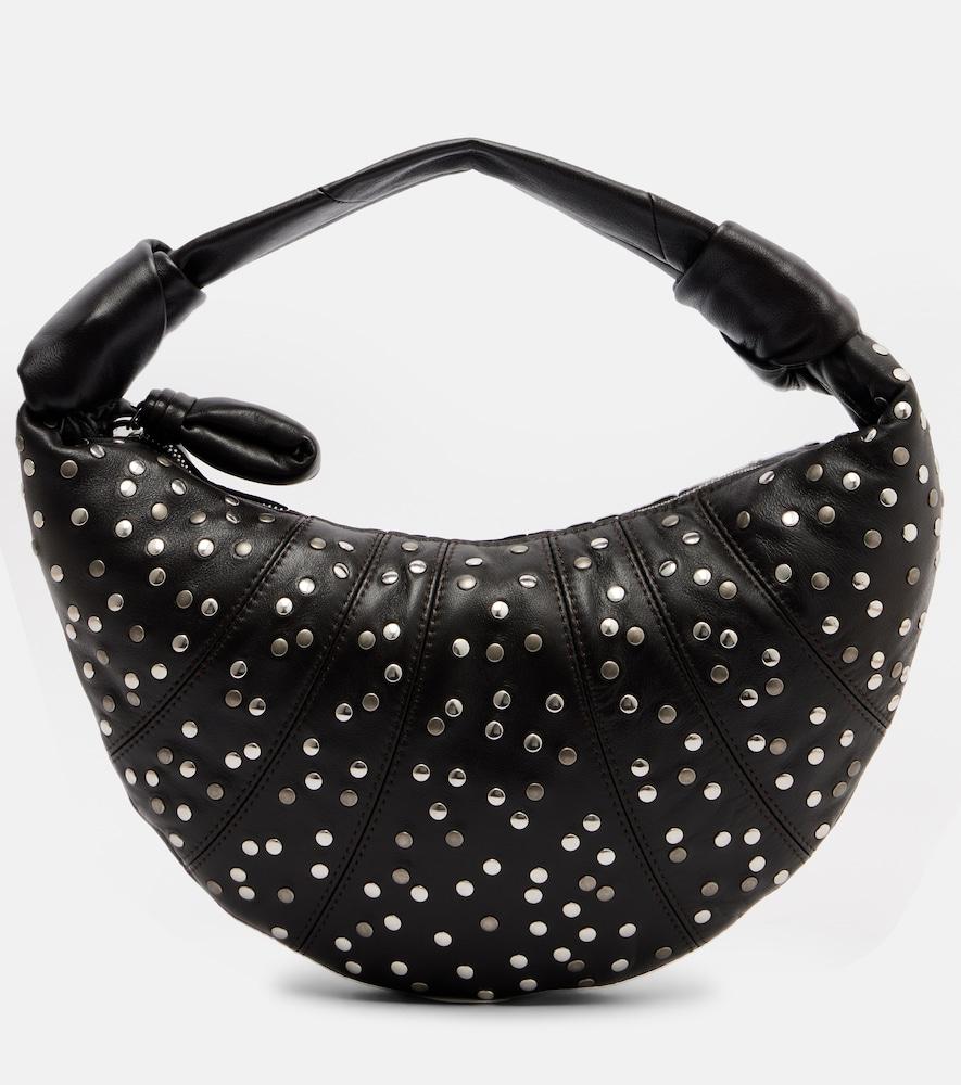 lemaire croissant large leather shoulder bag