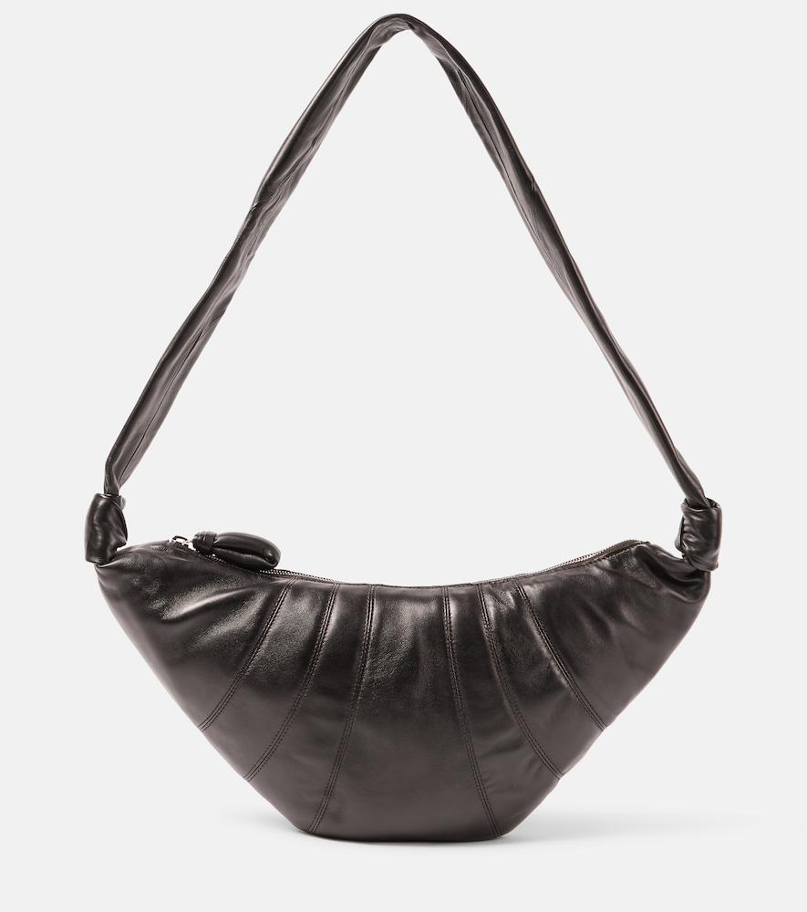 lemaire croissant leather shoulder bag