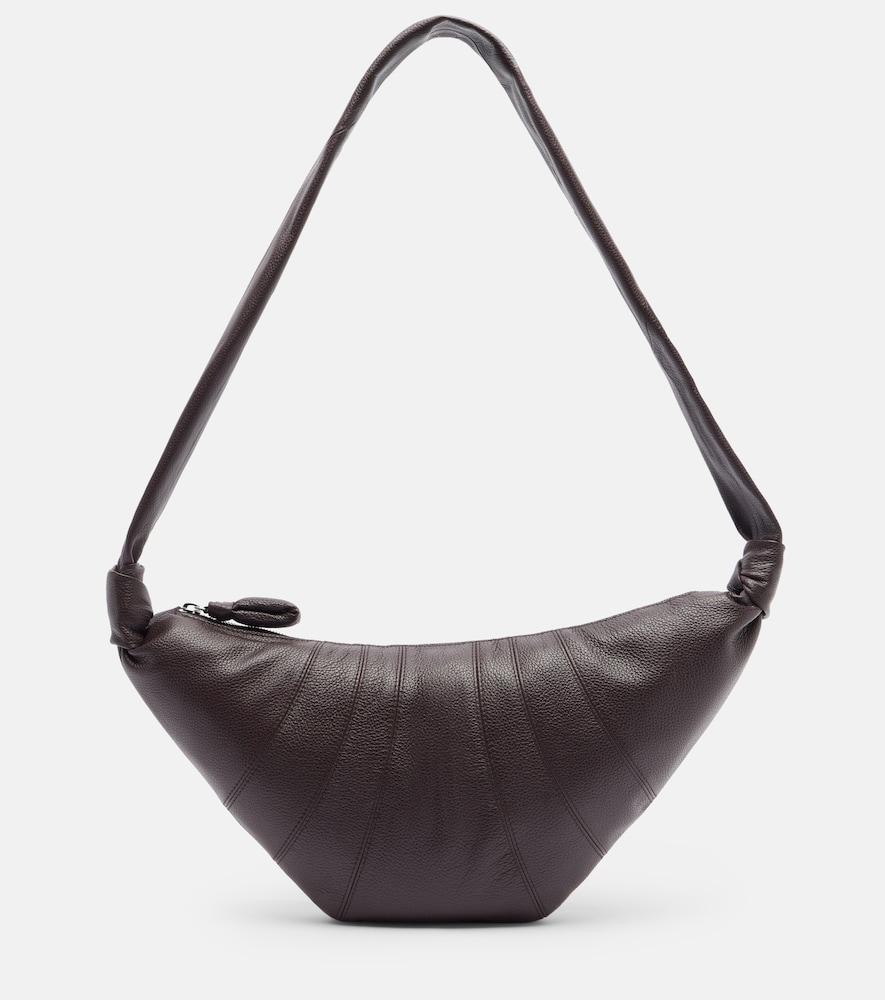 lemaire croissant medium leather shoulder bag