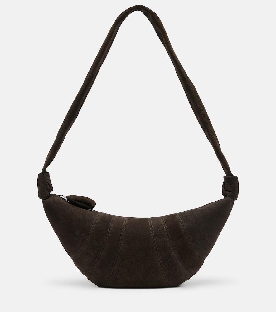 lemaire croissant medium leather shoulder bag