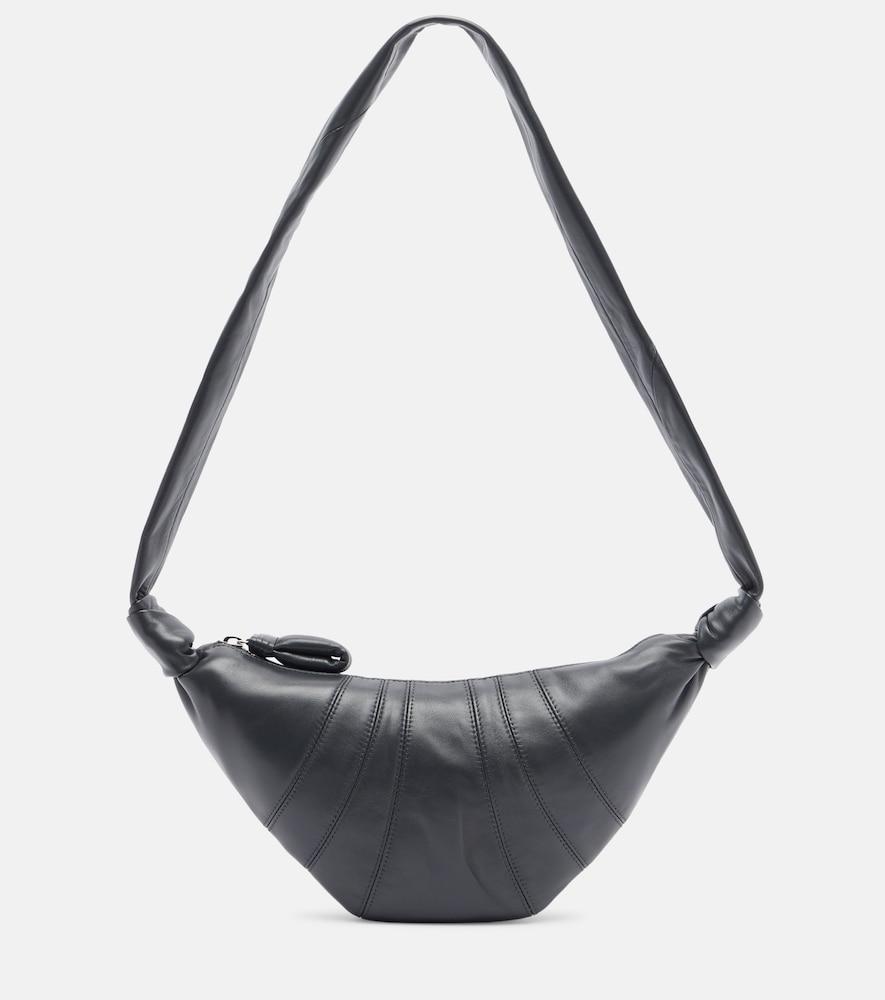lemaire croissant small leather bag