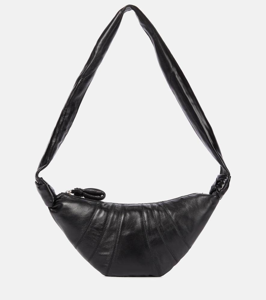 lemaire croissant small leather shoulder bag