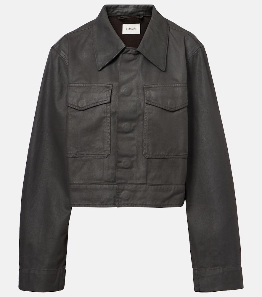 lemaire cropped cotton jacket