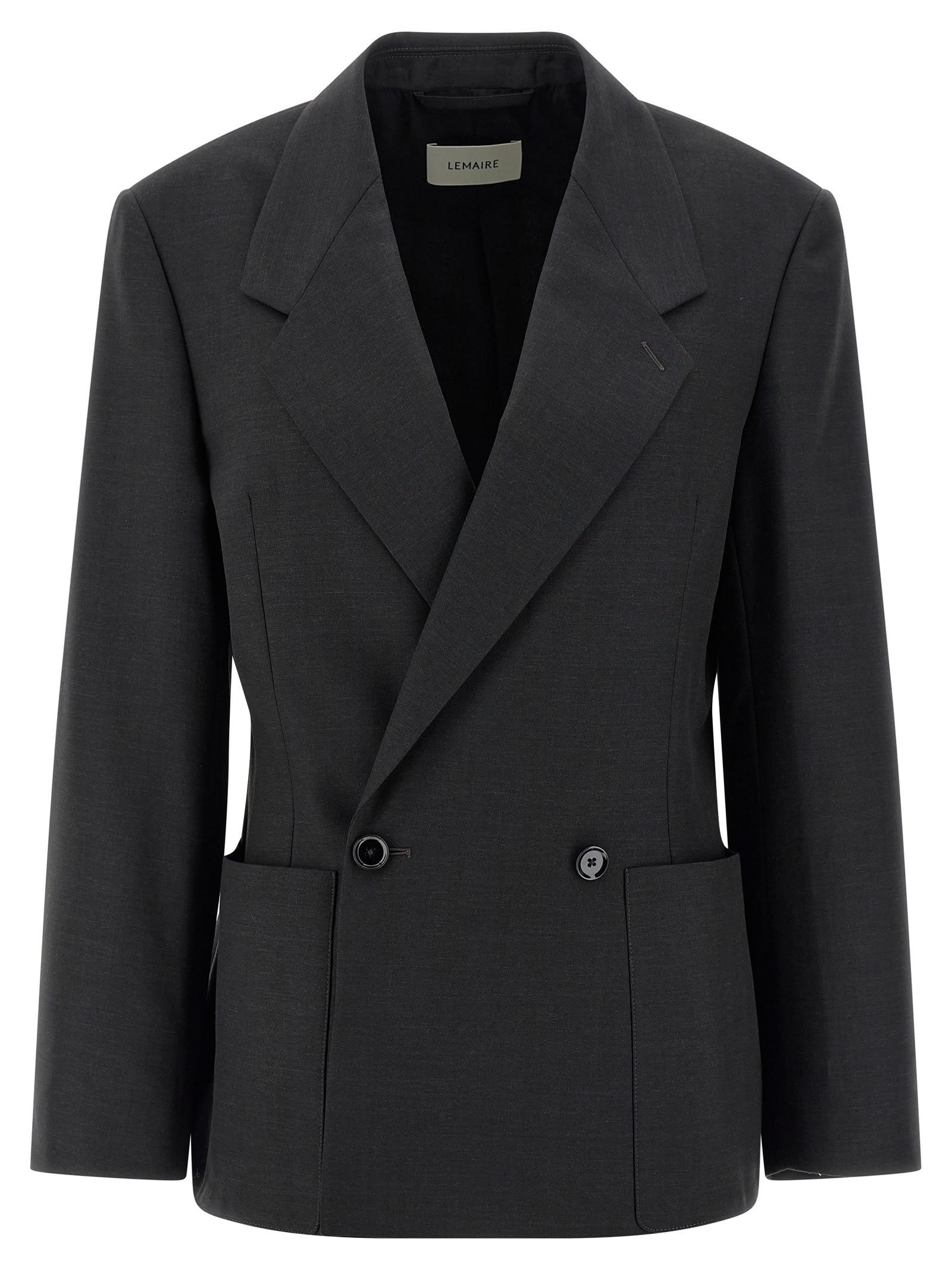 lemaire double-breasted tailored blazer