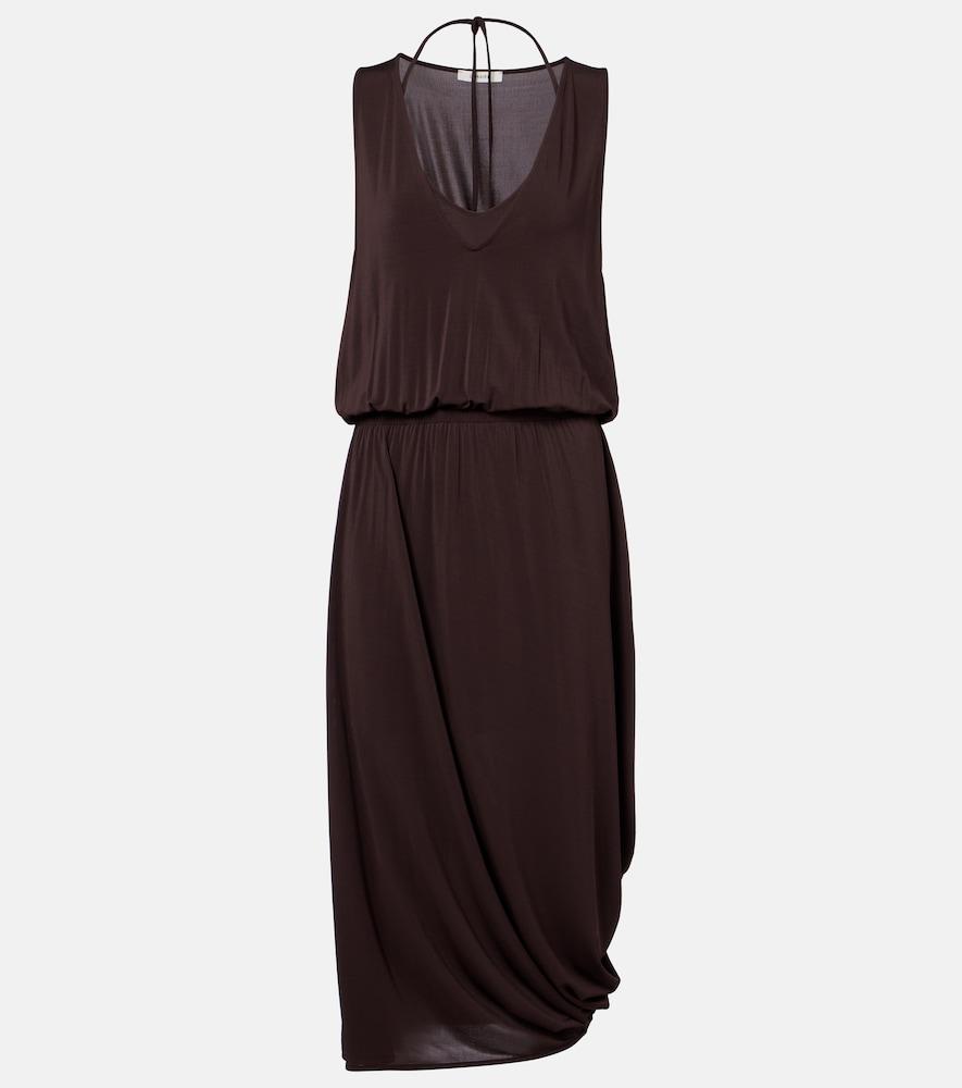 lemaire draped midi dress