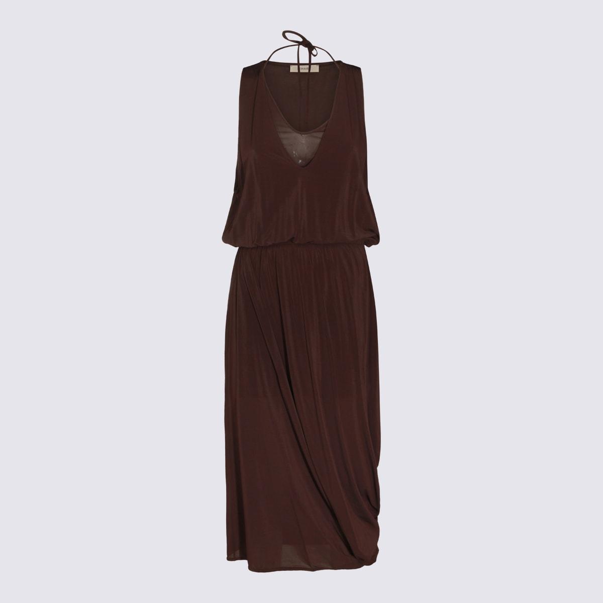 lemaire fig viscose stretch long dress