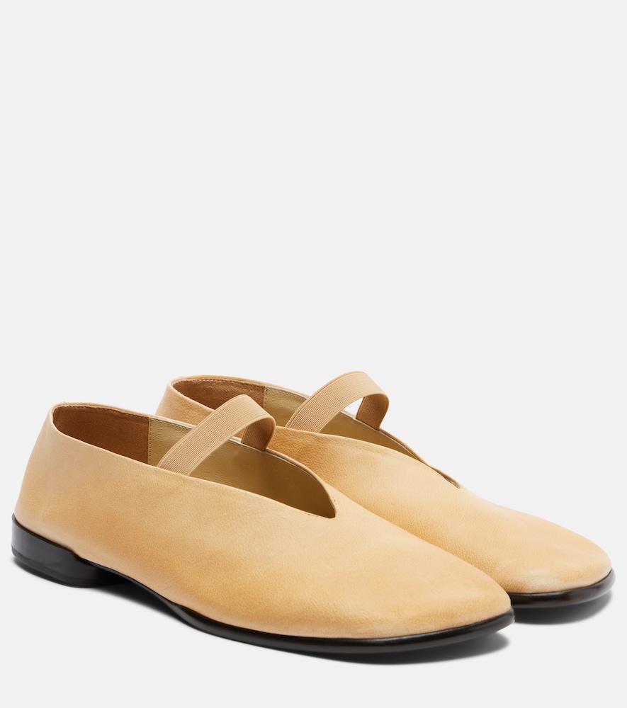 lemaire glove leather ballet flats