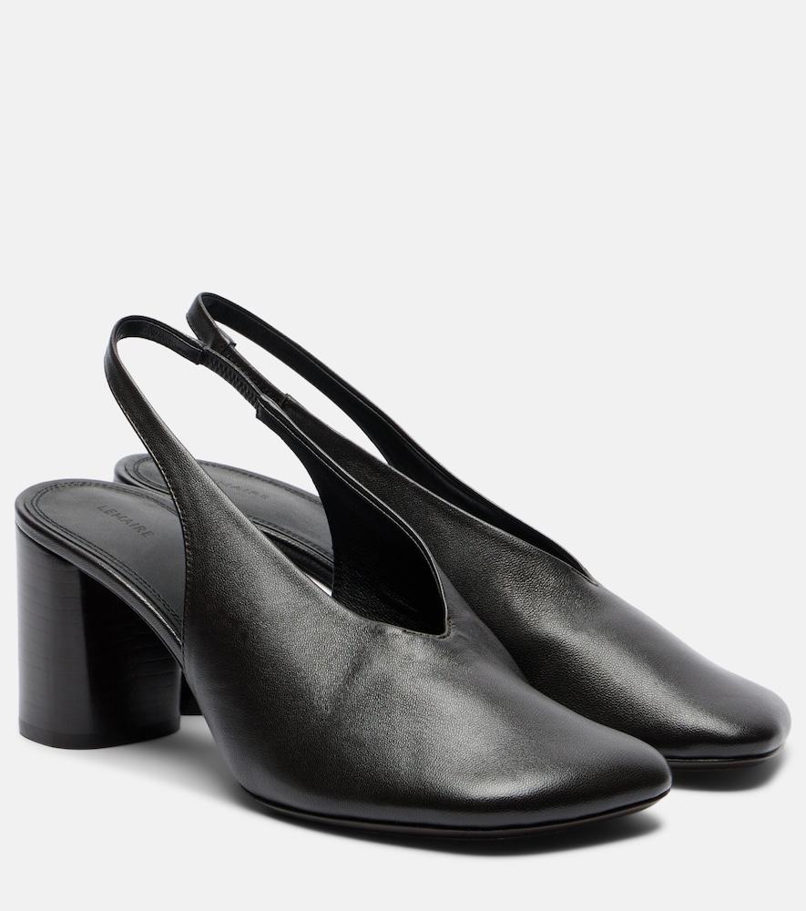 lemaire glove leather slingback pumps