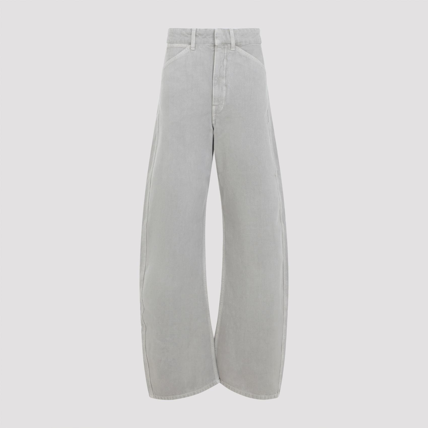 lemaire high-waisted curved pants nude & neutrals cotton - women