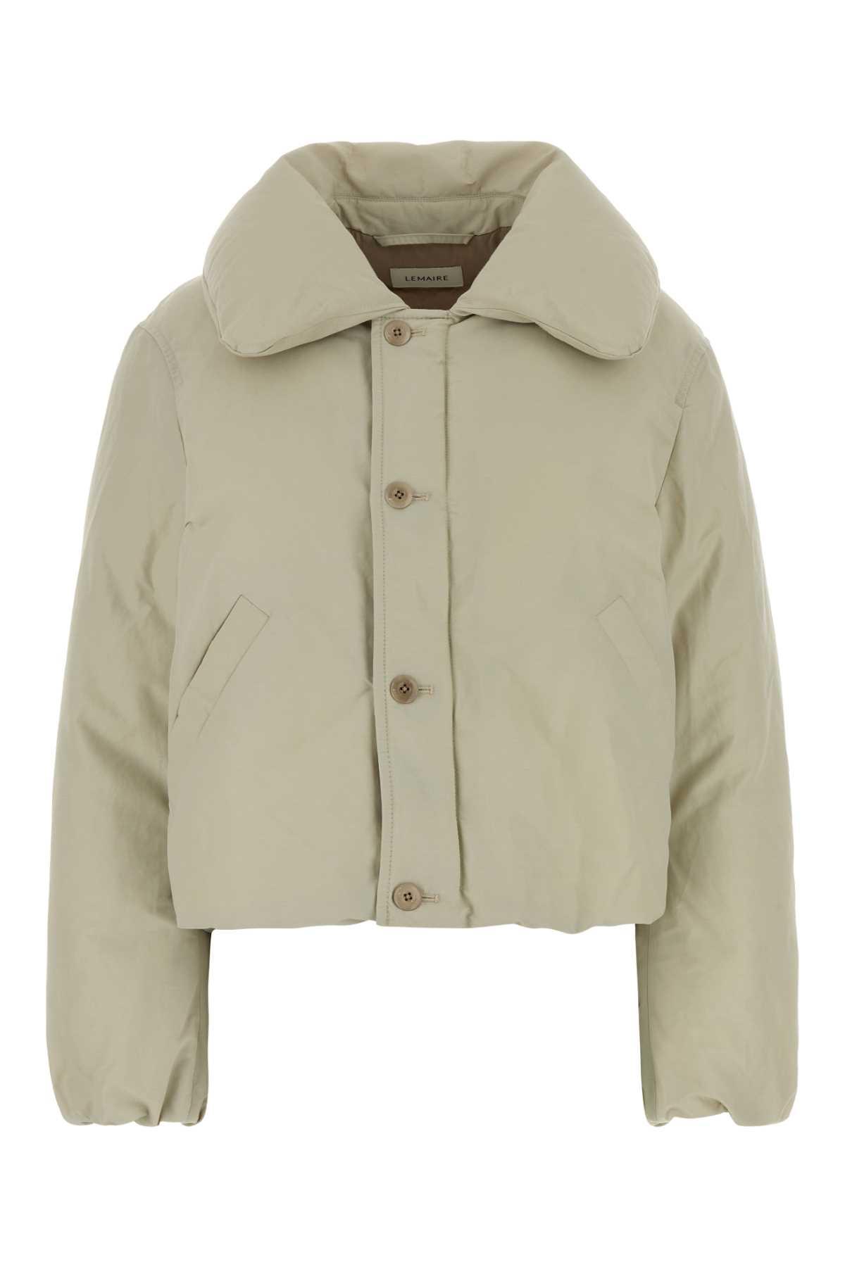 lemaire ivory nylon blend down jacket