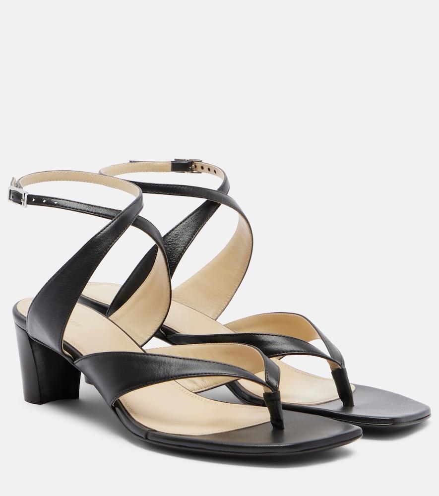 lemaire leather slingback thong sandals