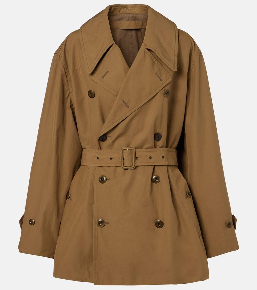 lemaire oversized cotton cropped trench coat