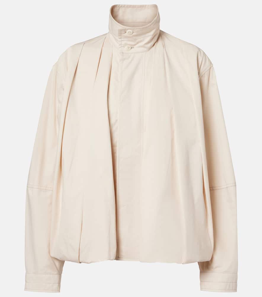 lemaire pleated cotton satin jacket
