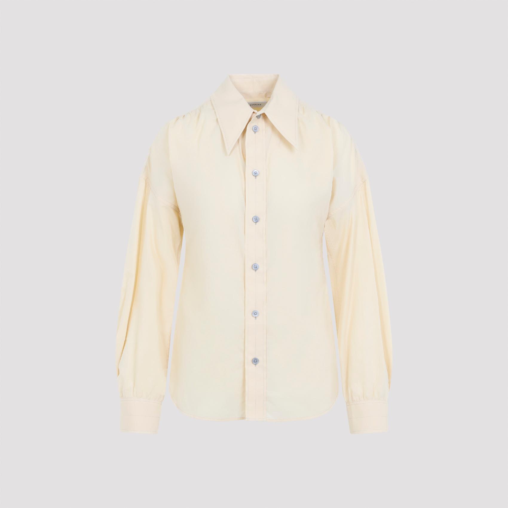 lemaire pointed collar shirt yellow & orange cotton - women