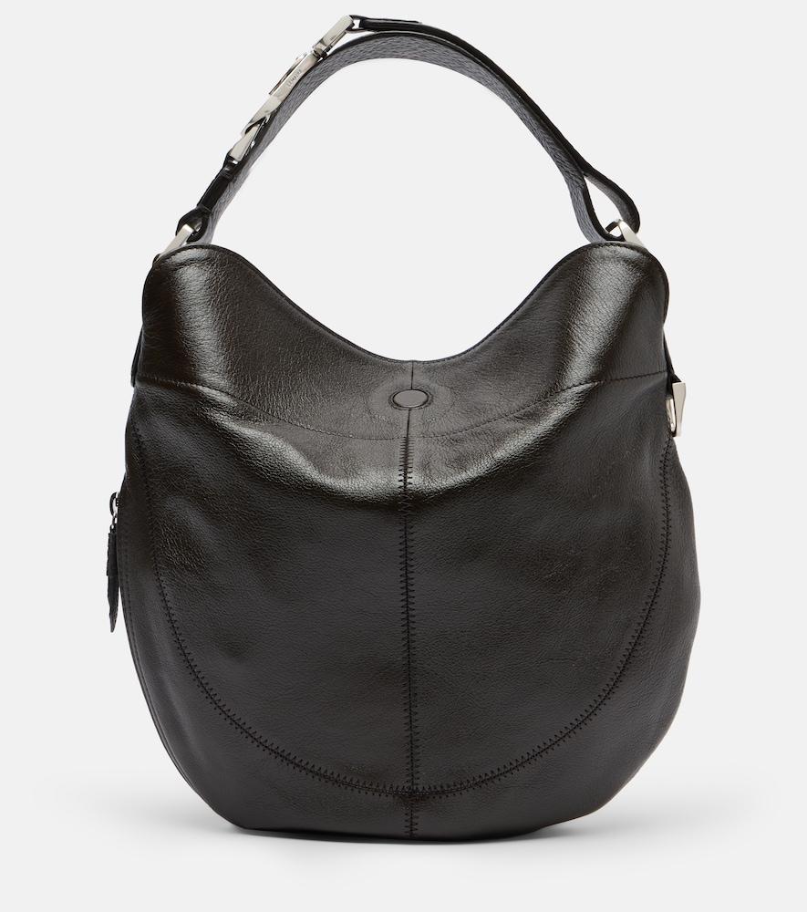 lemaire quiver clip medium leather shoulder bag