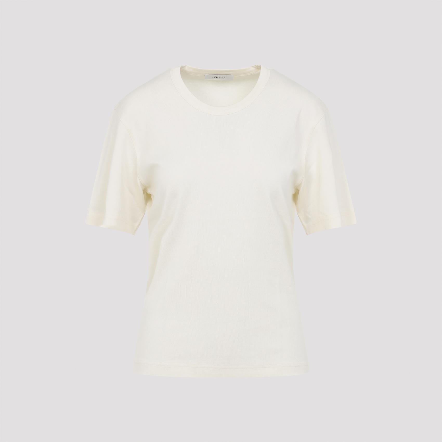 lemaire ribbed t-shirt nude & neutrals cotton tshirt - women