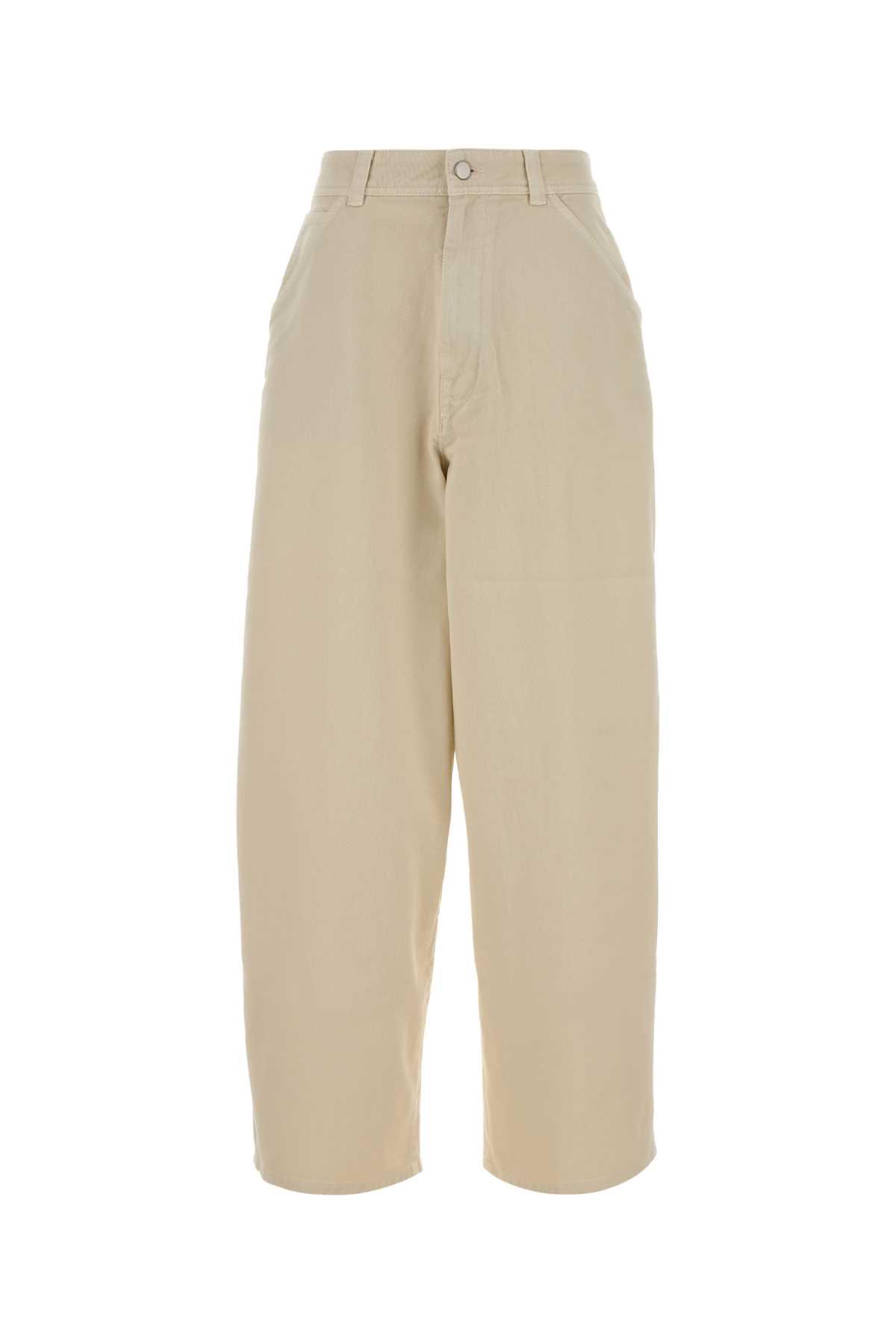 lemaire sand denim wide-leg jeans