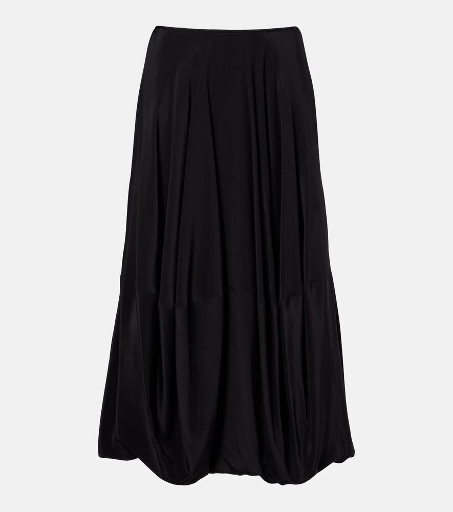 lemaire silk crêpe de chine midi skirt