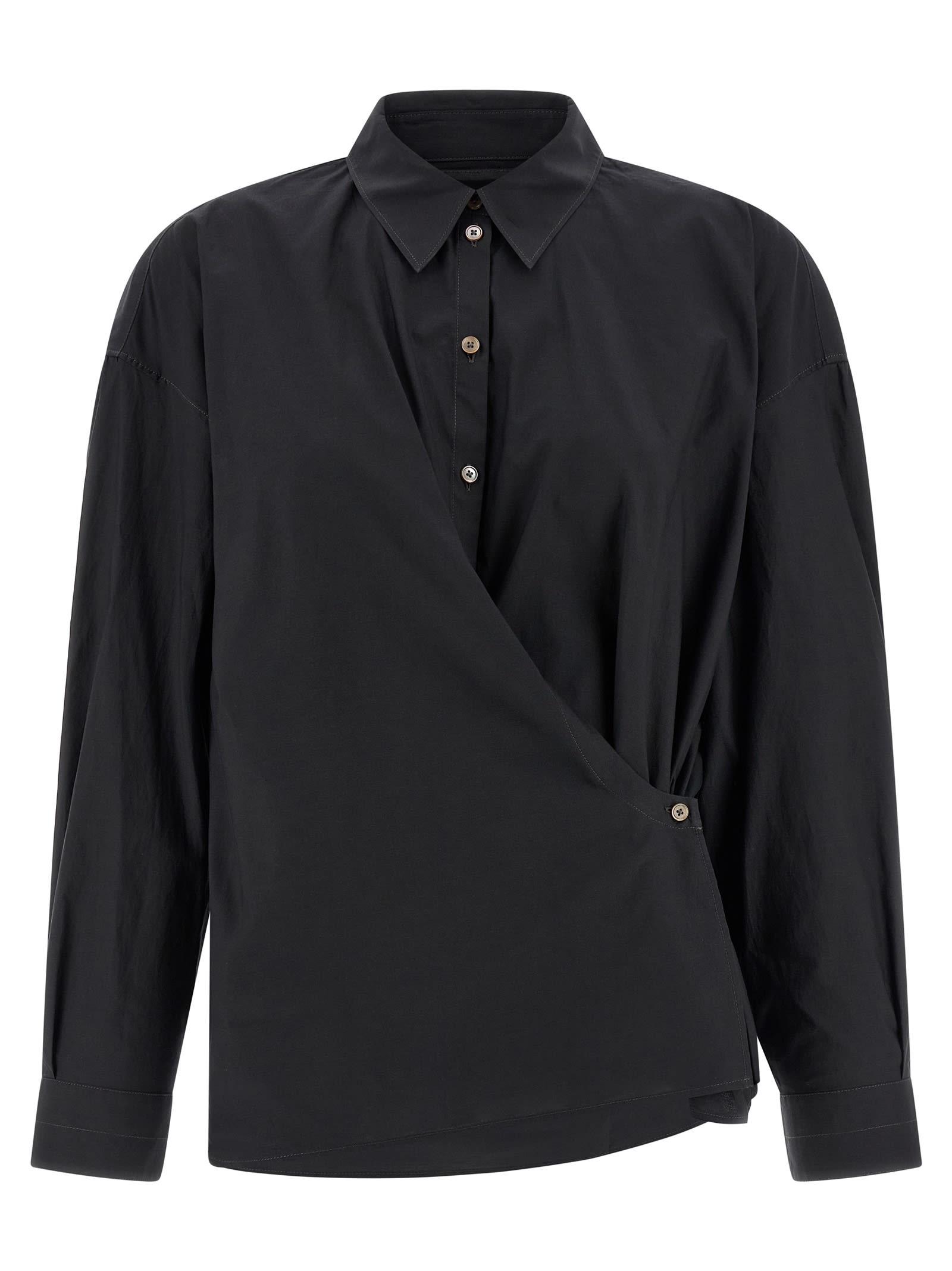 lemaire straight collar twisted shirt