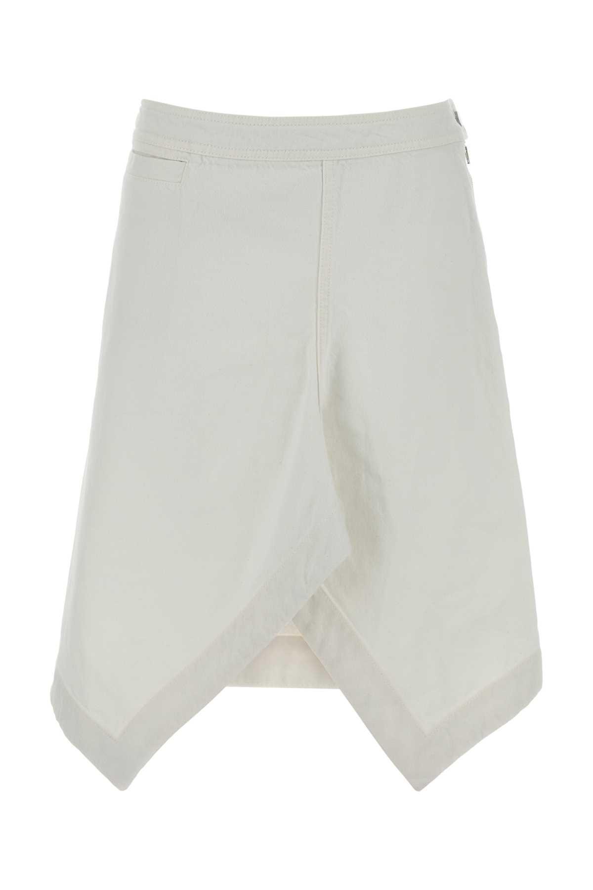 lemaire white denim skirt