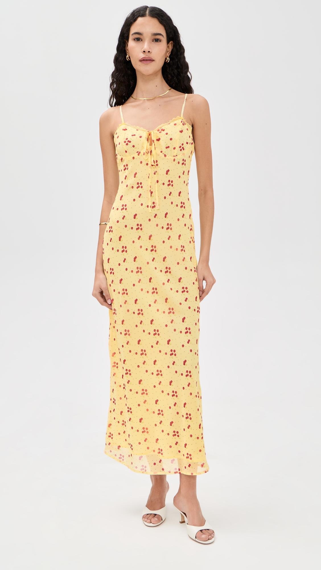 lemon maxi dress