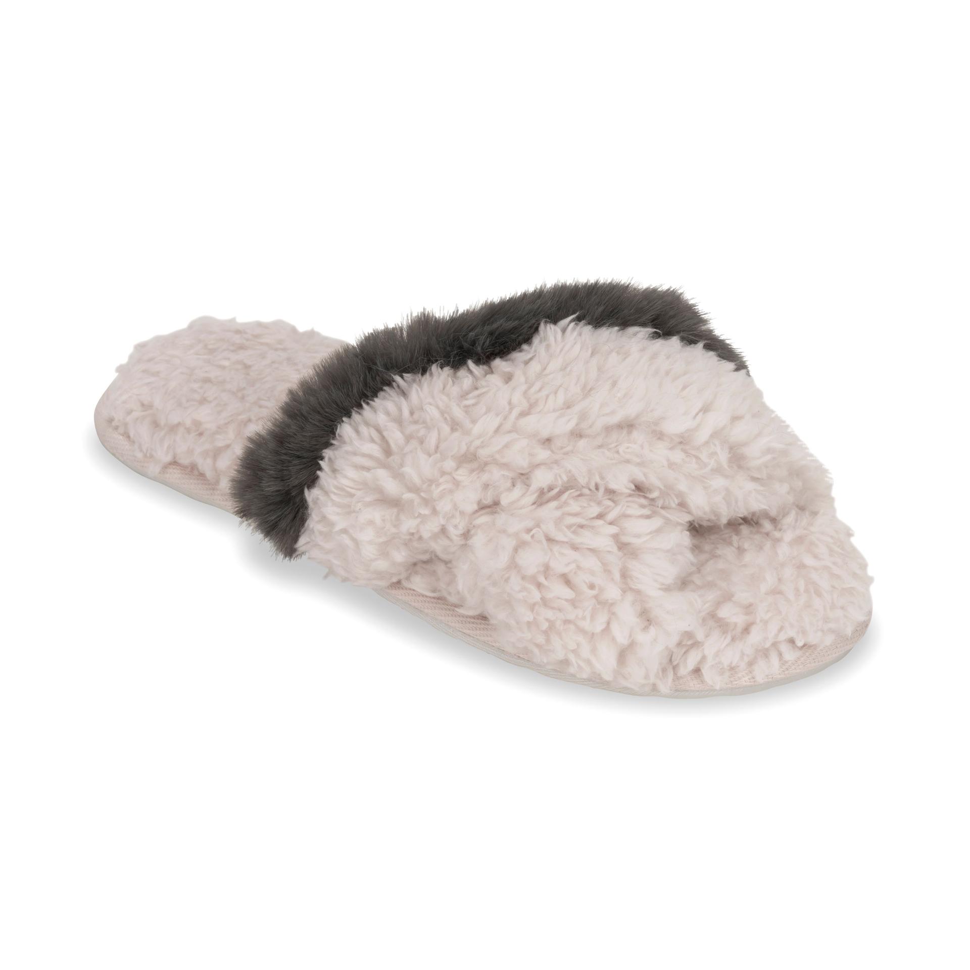 lemon night in berber slide slipper