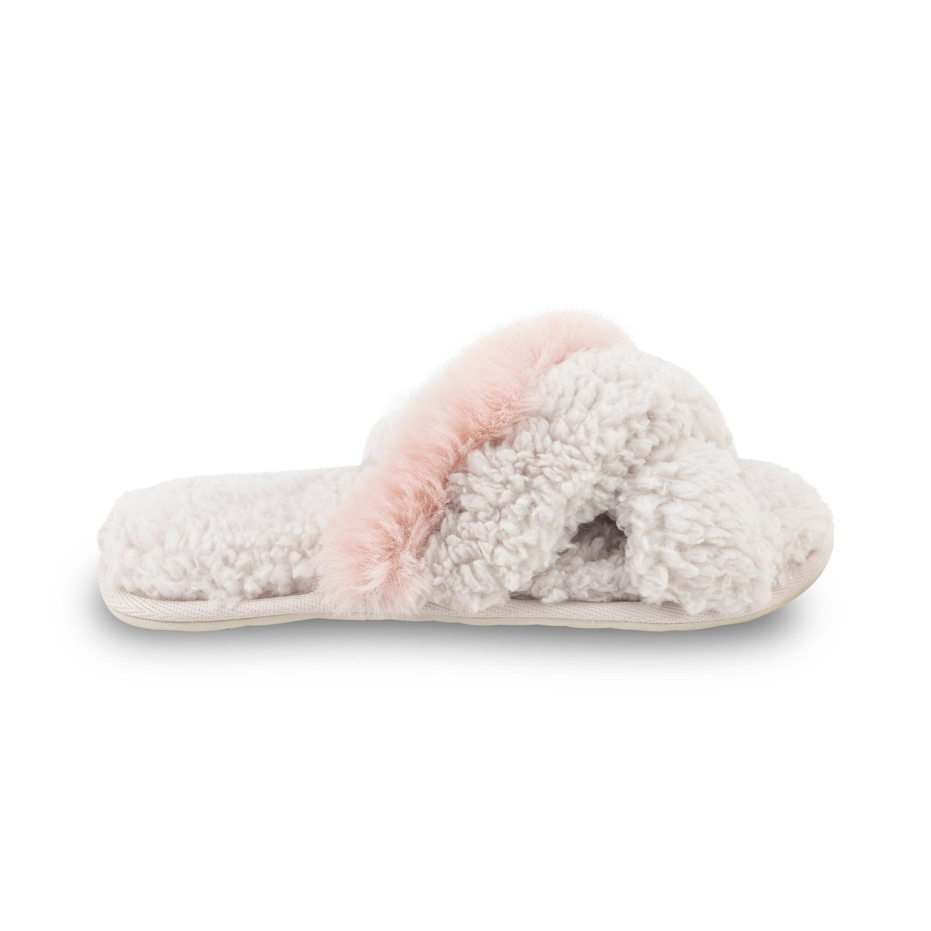 lemon night in berber slide slipper