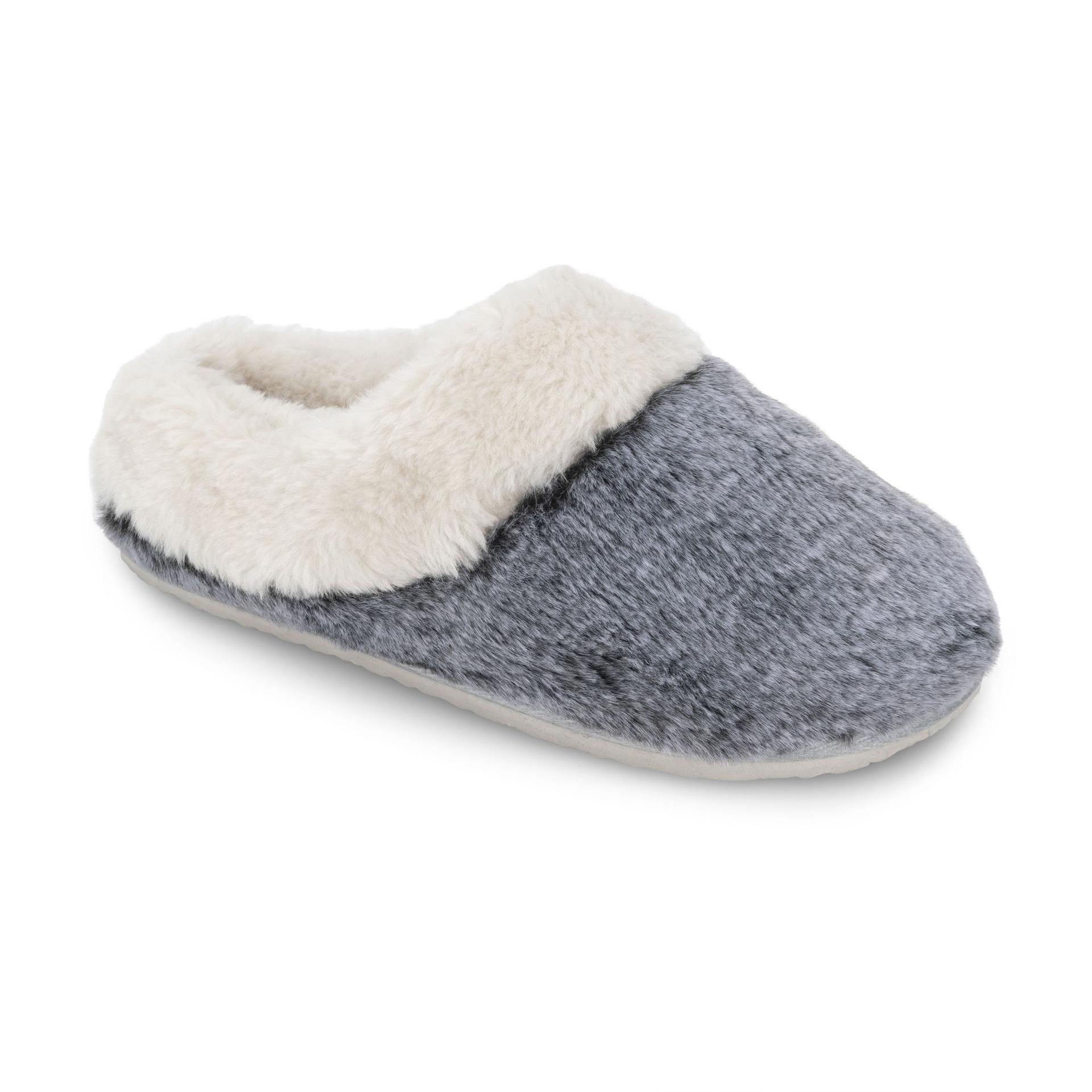 lemon tipped fur scuff slipper