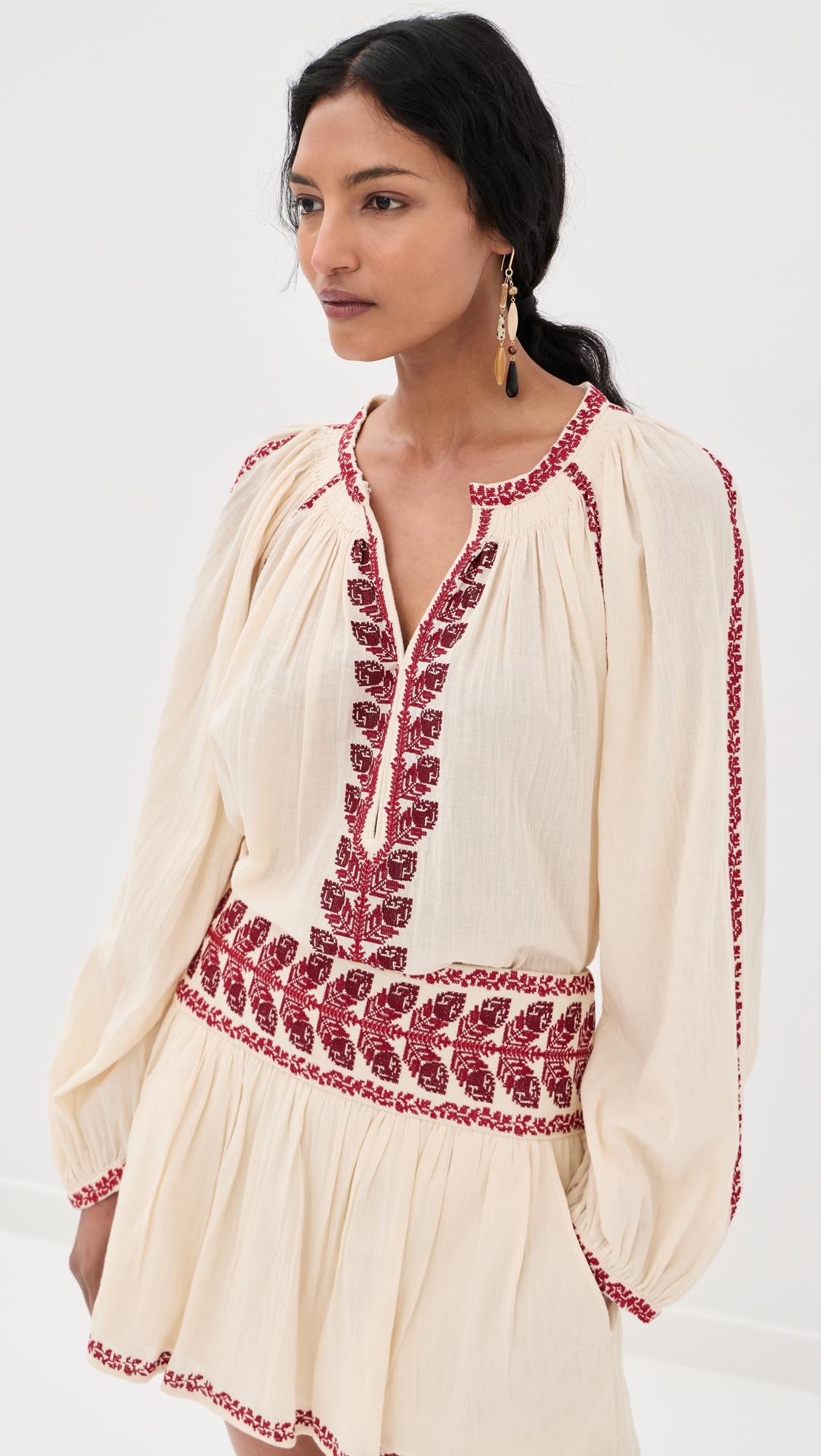 lena embroidered blouse