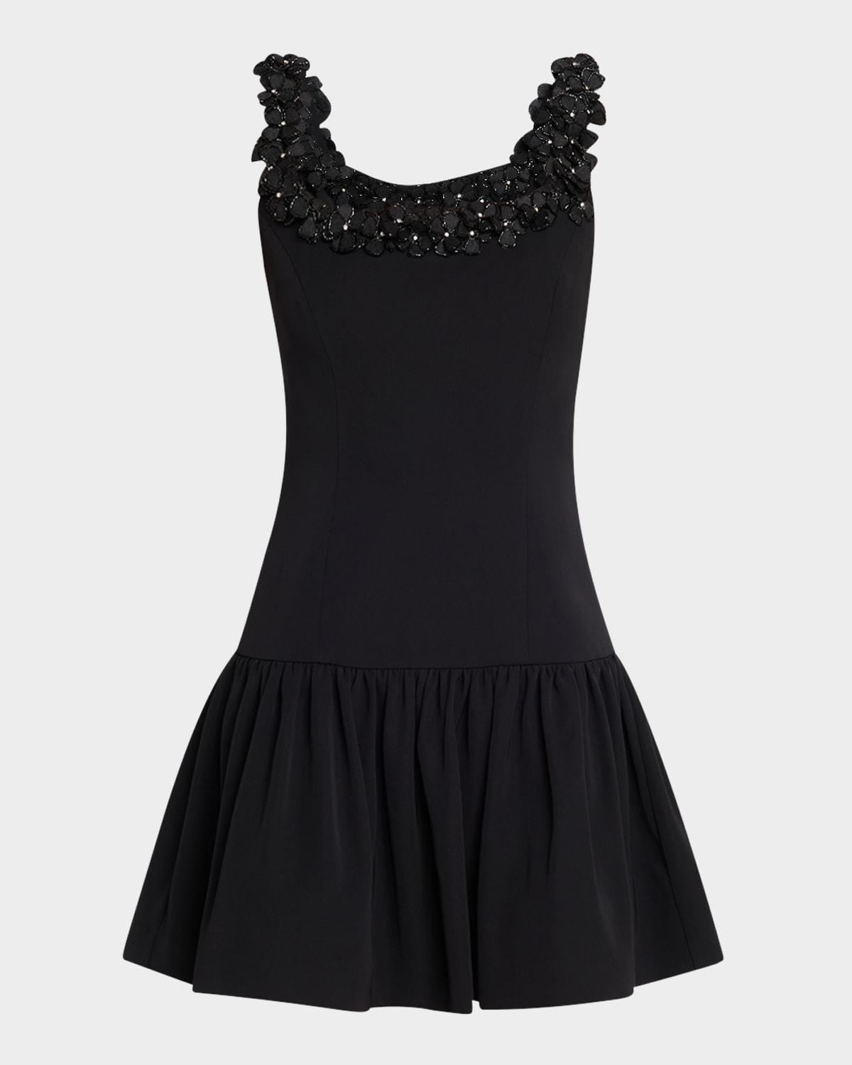 lenna floral-embellished mini dress