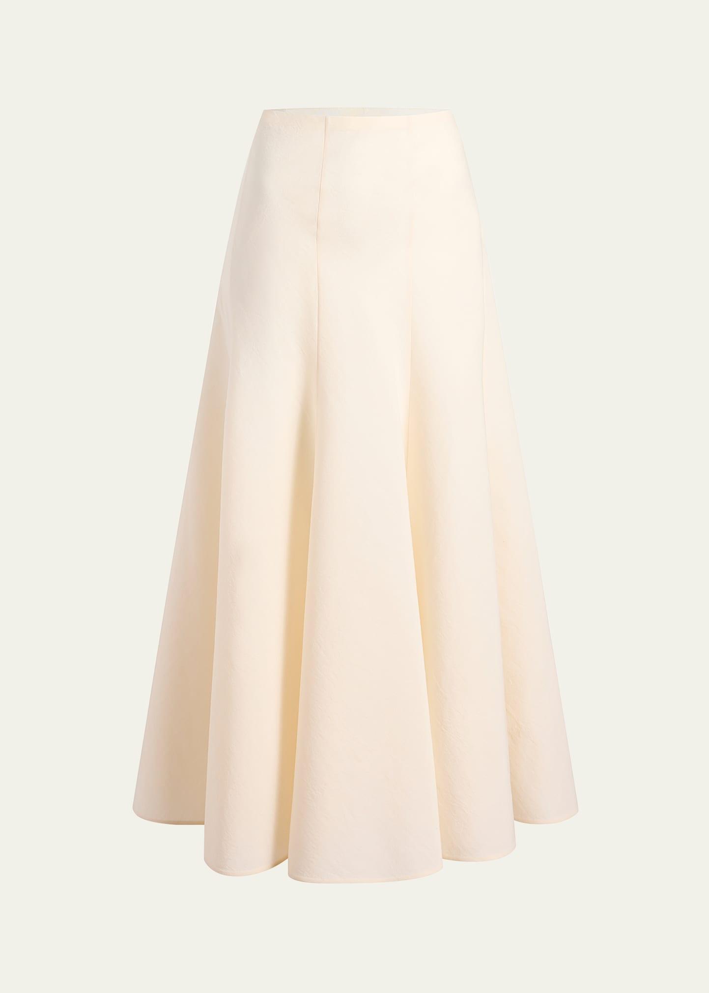 lenno paneled midi trumpet skirt