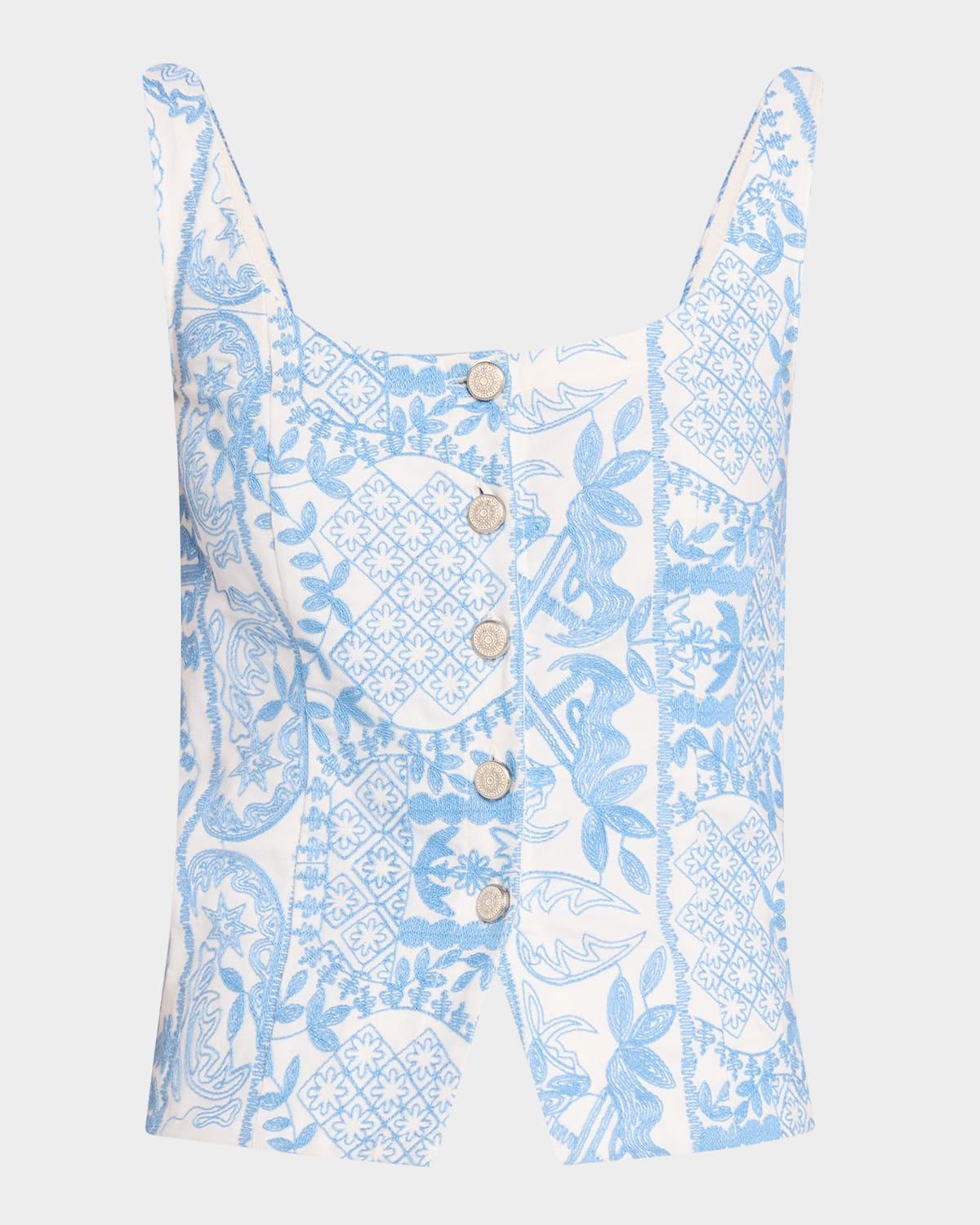 lenora button-front top