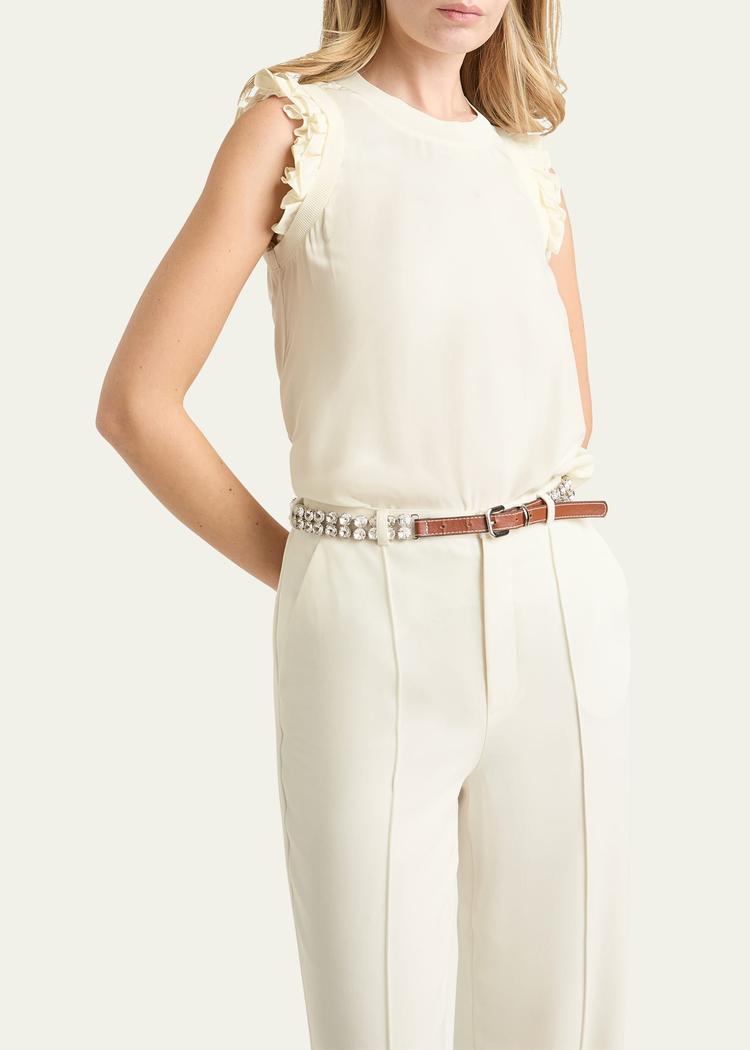 lenore woven ruffle top