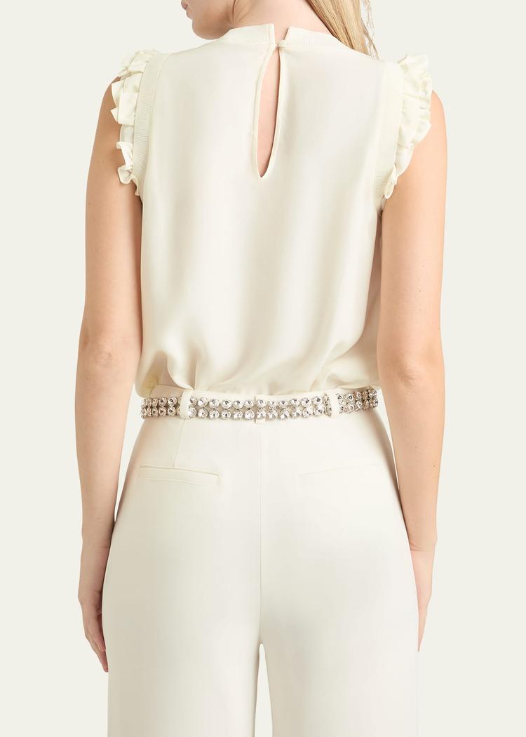 lenore woven ruffle top