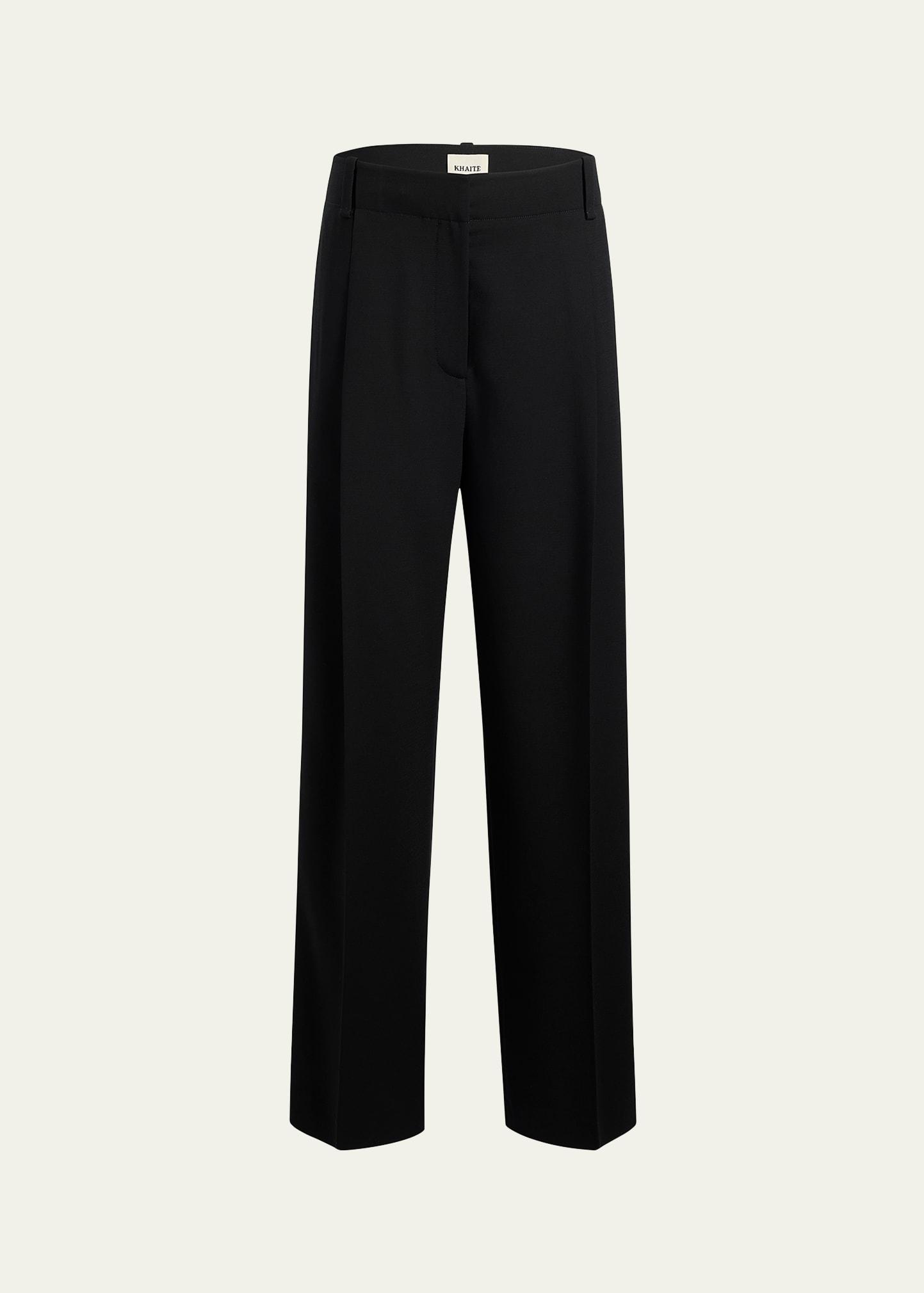 lenton pintuck wool pants