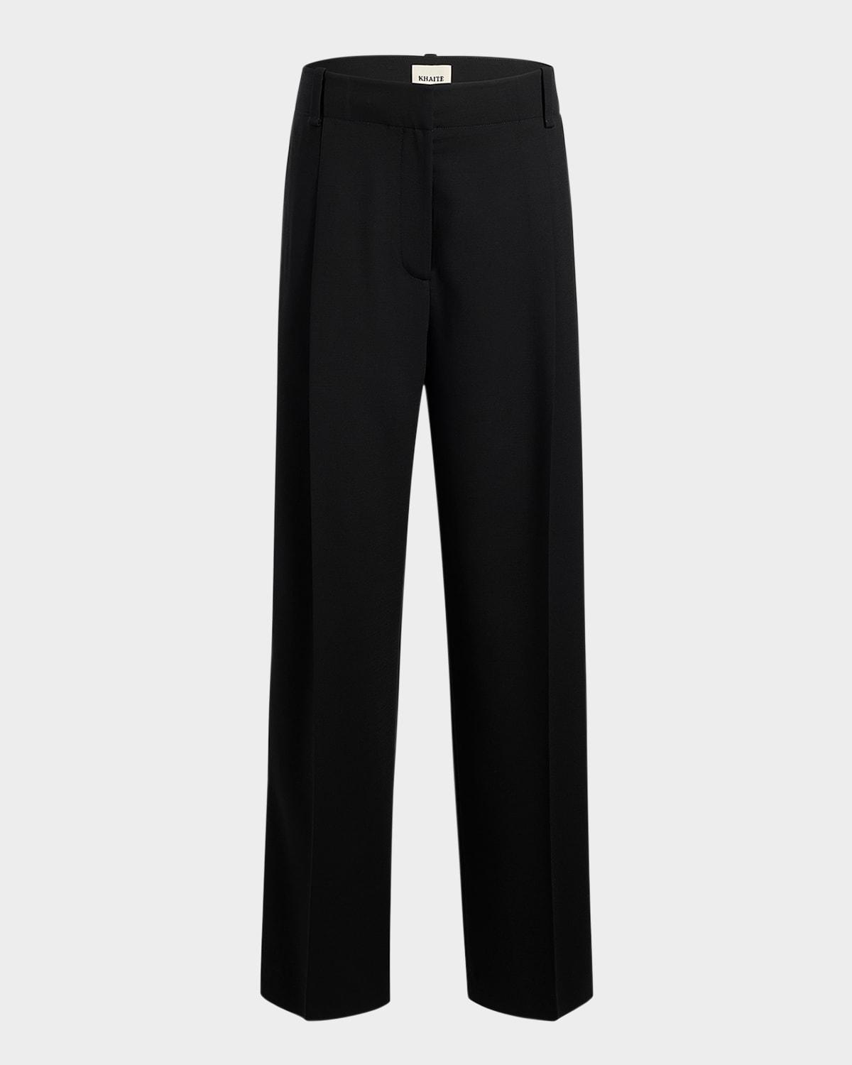 lenton pintuck wool pants