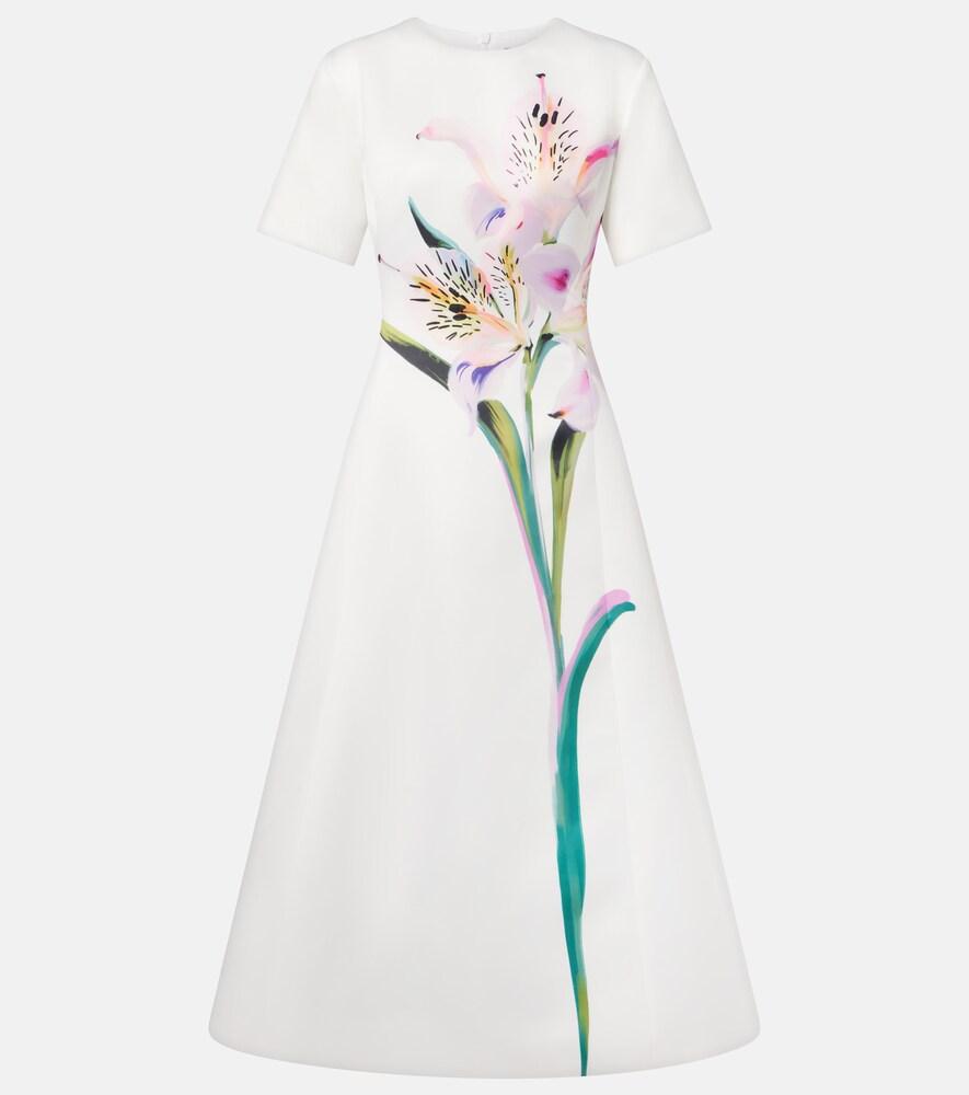 leo lin caroline floral midi dress