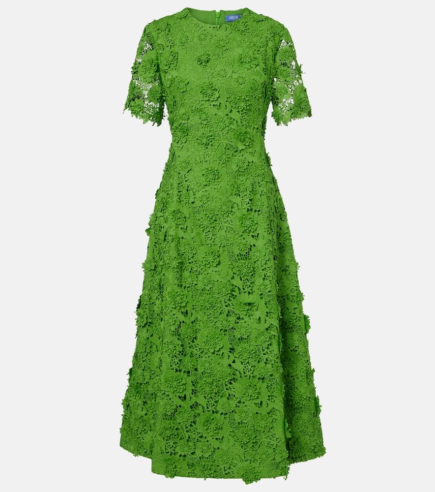 leo lin caroline lace midi dress